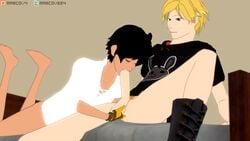 2boys 3d animated balls big_penis black_hair blonde_hair blowjob blowjob_face blue_eyes boots bottomless cock_gobble cock_hungry cum cum_hungry cum_in_mouth cum_inside deep_throat deepthroat face_fucking feet feet_up fellatio fingerless_gloves fondling_balls freckles gay giving_head gloves going_down_on green_eyes hand_on_balls hand_on_head hands head_thrown_back jaune_arc knob_polishing loop male/male male_only maledom malesub marcossfm marcovee4 masturbating_other oral oral_penetration oral_sex orgasm_from_oral oscar_pine partially_clothed partly_clothed penis_in_mouth playing_skinflute pubes rwby sound source_filmmaker spread_legs stroking_cock sucking_off swallowing_cum thrusting_into_mouth tongue tongue_out video yaoi