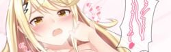 1girls bikini blonde_hair blush breasts cleavage cleavage_cutout doujinshi female hikari_(xenoblade_2) large_breasts long_hair mythra nervous nintendo nude shy solo swimsuit take_(s-wab) translation_request very_long_hair xenoblade_(series) xenoblade_chronicles_2 yellow_eyes