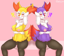 2girls absurd_res anthro armpits big_breasts braixen breasts dildo dildo_sitting duo female hi_res highoncoffee multiple_girls nintendo penetration pokémon_(species) pokemon pokemon_(species) sex_toy shiny_braixen shiny_pokemon thick_thighs video_games