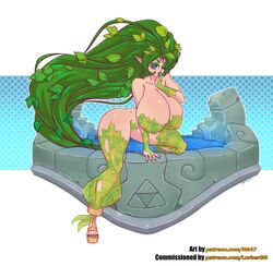 1girls aged_up alternate_body_type alternate_breast_size ass big_ass big_breasts blue_eyes breasts color commission elf_ears eyeshadow great_fairy great_fairy_saria_(lurkergg) green_hair hand_to_own_mouth huge_breasts impossible_clothes lipstick long_hair looking_at_viewer makeup n647 nail_polish nintendo nipple_bulge nipples_visible_through_clothing ocarina_of_time pointy_ears pool saria smile smiling solo the_legend_of_zelda thick_thighs toenail_polish very_long_hair voluptuous wide_hips