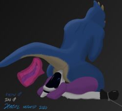 2020 anal anthro blush bodily_fluids bondage bound deep_rimming digital_media_(artwork) digital_painting_(artwork) dragon duo facesitting hazel_nuthead hi_res ike(hazel_nuthead) kneeling kylow(hazelnuthead) lying male male/male on_back oral rimming saliva sex synth_(vader-san) x-ray