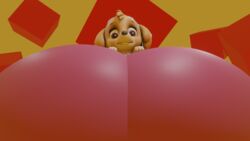 3d big_breasts blender huge_breasts hyper hyper_breasts illis paw_patrol skye_(paw_patrol) what