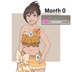 1girls animated before_and_after before_and_during_pregnancy big_breasts breasts claraspregs cleavage female female_only huge_belly large_breasts looking_at_viewer monster_hunter monster_hunter_world no_sound pregnancy_progression pregnant ready_to_pop solo tan the_handler video