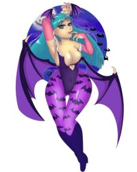 bat_wings big_breasts clothed clothing darkstalkers female female_only fizzyrox_(artist) green_hair medium_breasts morrigan_aensland succubus wide_hips