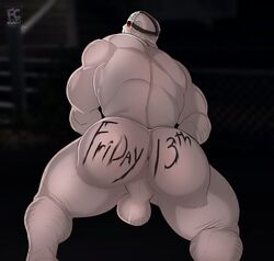 1boy all_fours anus ass ass_focus ass_writing back back_muscles back_view bald balls bara biceps big_ass big_butt body_hair body_writing bonicfan123 bubble_ass bubble_butt buff butt dat_ass flufflecraft friday_the_13th friday_the_13th:_the_game gay hairy_arms hairy_balls hairy_legs hairy_male hairy_thighs hockey_mask huge_ass huge_butt inviting inviting_to_sex jason_voorhees light-skinned_male light_skin looking_at_viewer looking_back male male/male male_focus male_only mask masked mature mature_male muscle muscles muscular muscular_male muscular_thighs naked no_pants nude nude_male on_floor on_ground outside presenting presenting_anus presenting_ass presenting_butt presenting_hindquarters solo solo_male thick thick_ass thick_thighs writing_on_ass