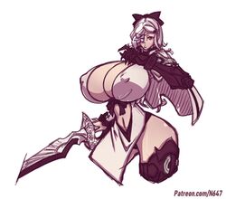 1girls armor ass big_ass big_breasts breasts cleavage color drag-on_dragoon drag-on_dragoon_3 drakengard drakengard_3 huge_breasts looking_at_viewer n647 nipple_bulge nipples_visible_through_clothing short_hair sketch skimpy solo square_enix sword thick_thighs thin_waist voluptuous white_hair wide_hips zero_(drag-on_dragoon) zero_(drakengard)