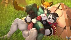 2boys 3d anal animated fennix_(fortnite) fortnite fox furry gay knot masturbation mp4 polar_bear polar_patroller_(fortnite) size_difference sound tagme video