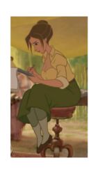 1girls animated big_breasts breast_expansion disney edit female female_only gif jane_porter jungle mr._dharmesh solo tarzan_(1999_film)