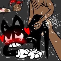 cartoon_cat cryptid cum ejaculation enjoyment siren_head tagme trevor_henderson