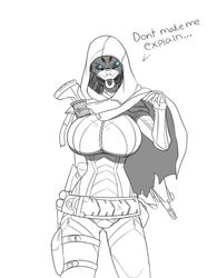 alternate_breast_size big_breasts breasts cloak destiny_(game) elsie_bray exo exo_stranger female_only lewdreaper tagme