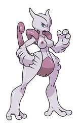 anthro big_breasts blue_eyes female female_only humanoid legendary_pokémon mega_evolution mega_mewtwo_x mewtwo pink_skin pixel_art pokemon pokemon_(species) pokemon_xy psychic pussy