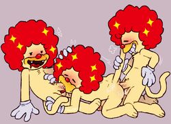 3boys afro anal anal_penetration anal_sex blush clappy_trio clown faggotrat fellatio gay male male_only nude oral_sex rhythm_heaven rhythm_heaven_fever simple_background smile spitroast threesome yaoi