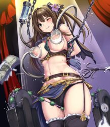 bead_sex_machine bondage bound breasts chains cuffs female female_focus femsub flower flower_in_hair forced hair_flower hair_ornament highres humiliation idolmaster idolmaster_cinderella_girls idolmaster_cinderella_girls_starlight_stage lactation milking milking_machine money monikano nipple_clamps nipples out_of_frame pink_flower princess_connect! princess_connect!_re:dive restrained rope_walking sex_machine shibuya_rin solo tape tape_bondage whip