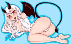 ass ass milkyboo succubus white_hair