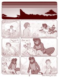 anthro anthro_on_anthro anthrofied balls being_watched breasts brother brother_and_sister casual_nudity closed_eyes comic cub disney english_text felid female finger_fuck fingering flaccid genitals grass group half-closed_eyes heart hi_res iztli kiara kion kissing kovu lion looking_at_another lying male mammal monochrome narrowed_eyes navel nipples nude on_side open_mouth outside pantherine penis pussy sibling sister sitting sketch small_breasts smile speech_bubble spread_legs spreading standing straight tail_tuft text the_lion_guard the_lion_king tree tuft url vaginal_penetration young