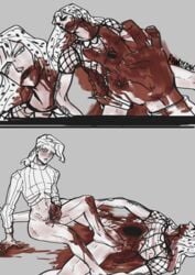 2boys 3boys blood death diavolo donut gay gore guro handjob holes jojo's_bizarre_adventure male_death necrophilia randydak0 sex vento_aureo vinegar_doppio yaoi