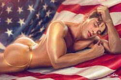 1boy american_flag ass biceps bubble_butt butt caucasian caucasian_male gay_pornstar jockstrap looking_at_viewer male male_only muscles muscular muscular_male onlyfans_model porn_star real_person realistic reno_gold solo thong zane_nox