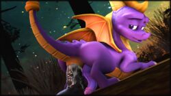 16:9 3d activision bodily_fluids cum digital_media_(artwork) erection feral genital_fluids genitals hi_res lewdyroom male male/male male_only penetration penis sex_toy solo source_filmmaker spyro spyro_the_dragon video_games widescreen