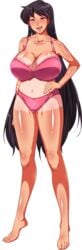 1girls big_breasts bishoujo_senshi_sailor_moon black_hair blush bra busty curvaceous curvy curvy_body curvy_female curvy_hips female female_only hand_on_hip huge_breasts human large_breasts lingerie long_hair mario_(artist) mature mature_female milf orcsoft panties pink_bra pink_eyes pink_panties rei_hino seductive seductive_look seductive_smile smile solo tan tan-skinned_female tan_lines tan_skin tanline transparent_background