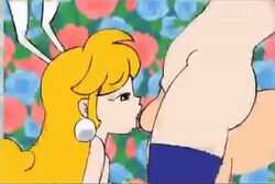 1boy 2girls akane_(parodius) animal_ears animated aqua_hair ass ball_sucking ball_worship ball_worship_creampie blonde_hair clitoris cum cum_in_pussy cum_on_face earrings female ffm_threesome happy_sex hikaru_(parodius) konami leotard licking licking_testicles long_hair male minus8 no_sound parodius parodius_animation_(minus8) penis pussy rabbit rabbit_ears rabbit_tail sex shorter_than_10_seconds shorter_than_30_seconds stomach_bulge sucking_testicles tagme thighhighs threesome video