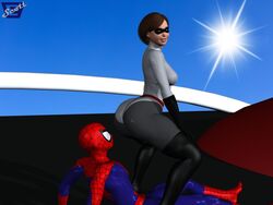 1boy 1boy1girl 1girls 3d alternate_costume ass big big_ass big_butt bubble_ass bubble_butt close closeup comics costume crossover curves curvy curvy_female curvy_figure dazstudio deviantart disney elastigirl elastigirl_(the_incredibles_2_supersuit) ernest_scott fanart female helen_parr hero heroes heroine hips hourglass_figure huge_ass imfamouse jiggle large_ass legs light-skinned_female light_skin male marvel marvel_comics mask milf mother outfit peter_parker pixar pose roof spandex spider-man spider-man_(series) straight_hair superhero superheroine the_incredibles the_incredibles_2 thick thick_legs thick_thighs thighs twerking unseen_male_face voluptuous watermark wide_hips woman