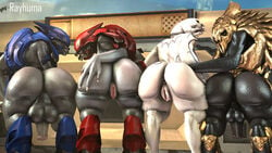 1boys 1futa 2girls 3d alien alien_girl arbiter arbiter_(halo) armor ass backside balls big_ass big_balls big_butt big_penis bisexual bisexual_male both_sexes_in_same_situation female halo_(game) halo_(series) hand_on_ass large_penis legs looking_at_viewer looking_back looking_over_shoulder no_humans partially_nude penis presenting presenting_ass presenting_hindquarters presenting_penis presenting_pussy rayhuma sangheili sfm sharp_fingernails sharp_teeth take_your_pick ter'ssa thick thick_ass thick_penis thick_thighs thighs watermark yellow_eyes