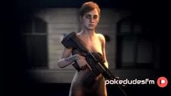 1girls 3d aged_up animated breasts casual ellie_(the_last_of_us) ellie_williams female female_only firearm gun human no_sound nude pokedudesfm rifle solo solo_female tagme the_last_of_us the_last_of_us_2 video weapon