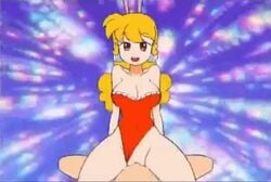 1boy 1girls akane_(parodius) animal_ears animated blonde_hair bouncing_breasts breasts bunnysuit clitoris cowgirl_position earrings female happy_sex konami leotard leotard_aside long_hair loop male minus8 no_sound parodius parodius_animation_(minus8) penis pov pussy rabbit rabbit_ears rabbit_tail sex shorter_than_10_seconds shorter_than_30_seconds smile tagme uncensored vaginal_penetration video