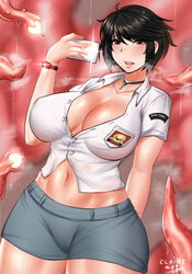 1girls asian axe big_breasts breasts camera_flash cleavage cloire_clover dreadout female female_focus female_only ghost heavy_breathing huge_breasts human imminent_rape linda_(dreadout) necklace pussy_visible_through_clothes rape school_uniform schoolgirl short_hair smartphone sweat teenager tentacle tentacles thick_thighs tight_clothing tight_shorts wide_hips young