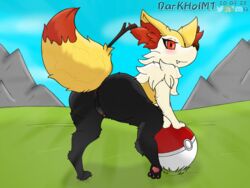 4:3 anthro ass braixen canid canine darkholm1 female genitals hi_res mammal nintendo pokémon_(species) pokeball pokemon pokemon_(species) pussy solo video_games