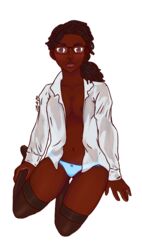 claudette_morel dark-skinned_female dark_skin dbd dead_by_daylight deadlyurges panties see-through see-through_clothing thigh_highs thighhighs