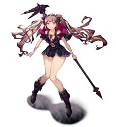 curly_hair edit final_fantasy final_fantasy_brave_exvius miniskirt pleated_skirt short_skirt teenager twintails younger_female