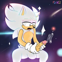 1:1 1boy anthro balls bodily_fluids cum flamez genital_fluids genitals hi_res hyper_sonic male male_only masturbation penis sega solo sonic_(series) sonic_3 sonic_the_hedgehog sonic_the_hedgehog_(series) sonic_the_hedgehog_3 space vein veiny_penis