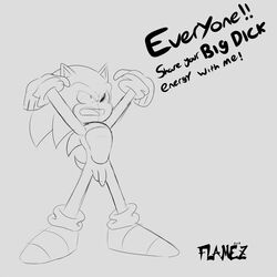 1:1 anthro balls dialogue flaccid flamez foreskin genitals hi_res male male_only mobian_(species) monochrome penis sega sequence sketch solo sonic_(series) sonic_the_hedgehog sonic_the_hedgehog_(series)