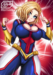 1girls alien alien_girl all_might_(cosplay) apple_butt ass big_breasts blonde_hair blue_eyes breasts bust busty cleavage cleavage_cutout cosplay costume dc dc_comics eyelashes female female_focus female_only hips hourglass_figure huge_breasts jsa justice_league justice_society_of_america kara_zor-l karen_starr kryptonian light-skinned_female light_skin lips lipstick looking_at_viewer lower_body mature mature_female mature_woman my_hero_academia outfit power_girl sevie seviesphere short_hair superheroine superman_(series) upper_body voluptuous watermark wide_hips