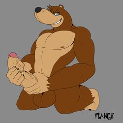 anthro balls banjo-kazooie banjo_(banjo-kazooie) big_penis flamez genitals hi_res huge_cock male male_only masturbation nipples nude penis rareware solo vein veiny_penis video_games