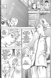 character_name comic english_text hard_translated highres jpeg_artifacts manga monochrome niiba_kiyoharu pink_sniper scan shimba_(pink_sniper) translated yonekura_kengo