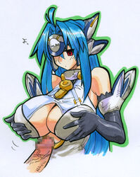 breasts censored elbow_gloves gloves huge_breasts kikuta kos-mos large_breasts long_hair penis red_eyes xenosaga xenosaga_episode_iii xenosaga_iii