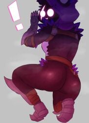 ass back_view big_ass female fortnite looking_at_viewer raven_team_leader sweatdrop