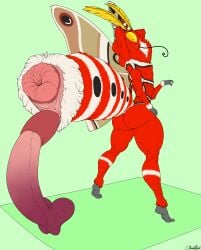 4_arms anatomically_correct anatomically_correct_genitalia anatomically_correct_penis antennae_(anatomy) anthro anus arthropod arthropod_abdomen arthropod_abdomen_anus arthropod_abdomen_genitalia arthropod_abdomen_penis big_anus big_butt big_penis black_markings butt cecropia_moth compound_eyes deadrock005 feet fur fur_markings genitals grey_feet grey_hands hi_res huge_anus huge_penis hyper hyper_anus hyper_genitalia hyper_penis insect insect_wings invertebrate_proboscis lepidopteran lepidopteran_wings male markings moth multi_arm multi_limb multicolored_body neck_tuft penis presenting proboscis_(anatomy) pseudo_pupils rear_view red_body saturniid solo standing striped_abdomen stripes tiptoes tongue tongue_out tuft vega_frith white_body wings yellow_antennae yellow_eyes