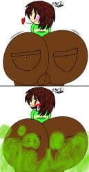 1boy ass big_ass big_butt bubble_ass bubble_butt butt chara fart fart_fetish farting femboy femboy_chara huge_ass huge_butt looking_back male_chara plump_ass plump_butt round_ass round_butt undertale undertale_(series) white_background