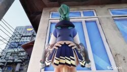 1boy1girl animated bad_xavi female genji kiriko_(overwatch) male overwatch penetration sound standing_sex tagme video