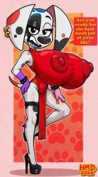 101_dalmatian_street 101_dalmatians 1girls 2026 anthro anthro_female anthro_focus anthro_only anthro_solo anthrofied anthropomorphic artist_logo big_ears black_eyes black_heels black_nose blue_tongue boobs boobs_bigger_than_head breasts breasts_bigger_than_head canid canine canis chinese_dress clothed clothed_anthro clothed_female clothes clothing da_vinci_(101_dalmatians) dalmatian dialogue digital_media_(artwork) disney domestic_dog earrings english_text eyelashes fangs female female_anthro female_canine female_focus female_only female_solo floppy_ears heels hmdkoba huge_boobs huge_breasts huge_tits long_ears looking_at_viewer mammal multicolored_body multicolored_fur multicolored_spots nipples nipples_visible_through_clothing open_mouth open_smile shaded shading simple_background skinny skinny_female skinny_legs smile smiling smiling_at_viewer solo solo_female solo_focus spots spotted_body spotted_fur tail talking talking_to_viewer teeth text tits tits_bigger_than_head tongue