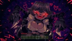 1girls anto_the_clownest antotheclownest arachnid arachnid_humanoid big_breasts boobs breasts female female_only hard_nipples hearts lotus_(verycansado) minecraft oc original_character red_eyes spider spider_(minecraft) spider_girl thighs