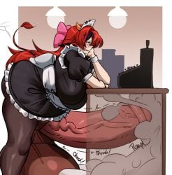 animal_genitalia animal_genitalia_on_humanoid animal_humanoid animal_penis animal_tail big_cock big_penis cow_ears cow_girl cow_horns cow_tail cum cumshot ejaculation equine_genitalia equine_penis excessive_cum futa_only futanari gigantic_cock gigantic_penis hidden_penis hiding_erection horn horns horse_penis horseballs horsecock horsecock_futa horsecock_futanari horsecock_on_humanoid huge_cock hyper hyper_balls hyper_genitalia hyper_penis large_cock large_penis long_hair maid maid_apron maid_headdress maid_outfit maid_uniform massive_cock massive_penis red_hair smirk smirking straight_hair sunk118 tail tailwag waitress
