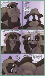 after_sex after_sex_cuddling anthro areola bedroom_eyes big_breasts breasts brown_body comic dialogue dirty_bunny duo english_text female incest_(lore) male male/female mammal marissa_keys markings mother_(lore) mother_and_child_(lore) mother_and_son_(lore) narrowed_eyes parent_(lore) parent_and_child_(lore) parent_and_son_(lore) procyonid raccoon ring_(marking) ringed_tail seductive son_(lore) speech_bubble striped_markings striped_tail stripes tail tail_markings text tommy_keys