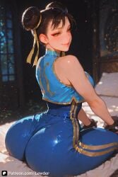 1girls ai_generated ass ass_focus ass_grab big_ass big_breasts blush breast_grab breasts brown_eyes brown_hair chun-li closed_mouth clothes clothing cute cute_face female female_focus large_ass large_breasts light-skinned_female light_skin long_hair looking_at_viewer nipples pink_nipples pussy sexy sexy_body sexy_female sitting street_fighter street_fighter_6 younger_female