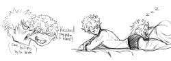 2boys ass back bakugou_katsuki bare_back bite_mark biting blush boku_no_hero_academia bones_(company) face_in_ass freckles huge_ass izuku_midoriya katsuki_bakugou legs lying lying_on_ass messy_hair midoriya_izuku multiple_boys my_hero_academia no_shirt on_stomach scar scar_on_face shounen_jump sleeping spiked_hair tears underwear yaoi