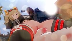 1boy 1boy1girl 1girls 3d 3d_animation animated big_breasts blonde_female blonde_hair breasts burnice_white clothed clothed_female cum cum_on_body cum_on_self female female_focus genital_fluids genitals hentaudio heterosexual hoyoverse legs legwear light-skinned_female light-skinned_male light_skin looking_at_partner male male/female mihoyo music pussy_juice pussy_rubbing red_eyes rubbing rubbing_pussy sound sound_effects straight sunglasses sunglasses_on_head tagme uwushii video zenless_zone_zero