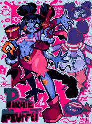 anto_the_clownest antotheclownest arachnid_humanoid ass black_hair blush boobs breasts fangs gun hook muffet multiple_eyes multiple_hands pirate pirate_girl spider spider_girl taking_clothes_off thick twintails underboob undertale undertale_(series)